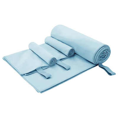 Zestaw Ręczników Sportowych 3 pcs Niebieski