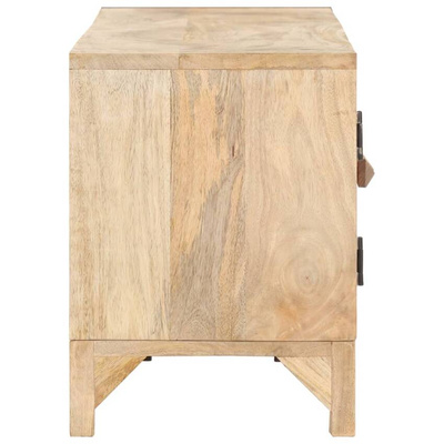 vidaXL Szafka pod TV, 140x30x40 cm, drewno mango i naturalna trzcina
