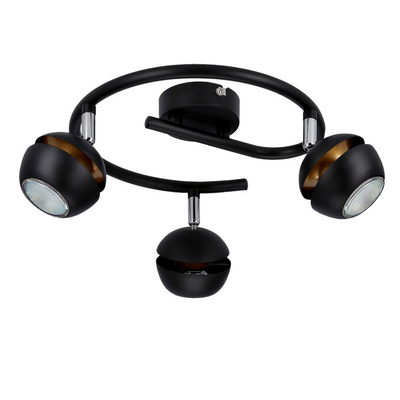 Boni spirala 3x3w gu10 led czarny