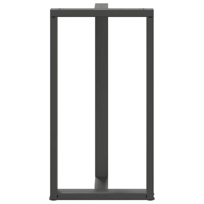 Nogi do stołu barowego w kształcie litery T 2 szt. Antracyt 60x35x(110-111) cm Stal