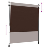 Zewnętrzna Roleta Rolkowa brązowy 100 x 270 cm