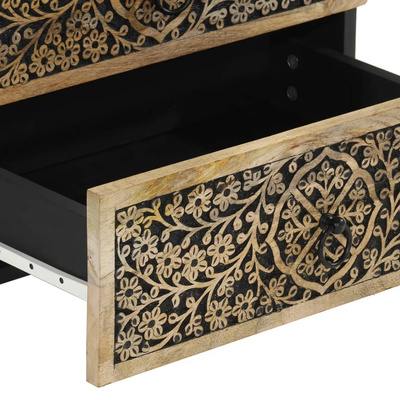 Szafka nocna, 50x33x60 cm, lite drewno mango