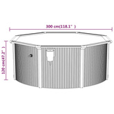 Basen z pompą z filtrem piaskowym i drabinką, 300x120 cm