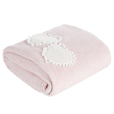 Koc Heart różowy 150x200