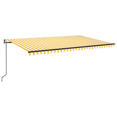 Automatycznie zwijana markiza, LED i czujnik wiatru, 500x300 cm