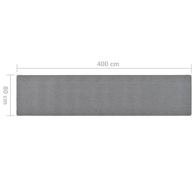 vidaXL Dywanik, ciemnoszary, 80x400 cm