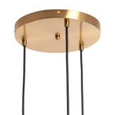 Lampa Wisząca Szklana Złota 3xE27 Abruzzo Palazzo