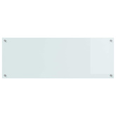 Panel kuchenny Biały 110 x 40 cm szkło hartowane