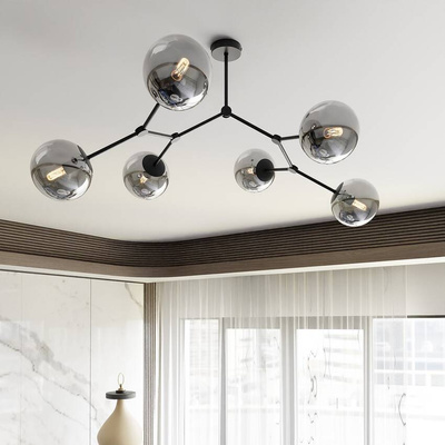 Lampa sufitowa  SPACE 6 BLACK/GRAFIT