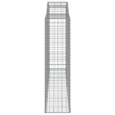 Kosze gabionowe, 9 szt, 300x50x180/200 cm, galwanizowane żelazo