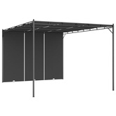 vidaXL Altana ogrodowa z zasłoną boczną, 4 x 3 x 2,25 m, antracytowa