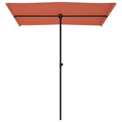 Parasol ogrodowy na aluminiowym słupku, 180x110 cm, terakota