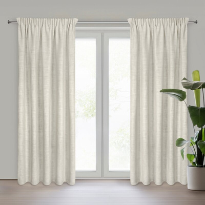 Zasłona Rosi ciemnobeżowa 140x270