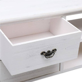 vidaXL Szafka pod TV, antyczna biel, 108x30x40 cm, drewno paulownia