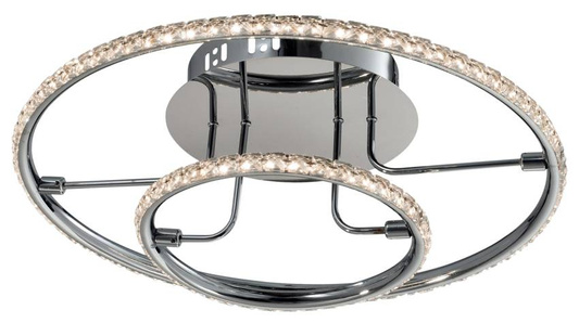 Lampa sufitowa okrągła LED chrom plafon 36W 3000K Adel Candellux 98-69634