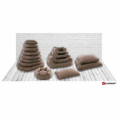 FLAMINGO Legowisko dla psa Panama, z zamkiem, 50x40x18 cm, kolor taupe