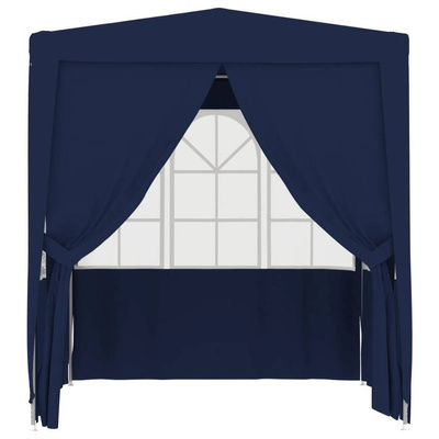 vidaXL Namiot imprezowy ze ściankami, 2,5x2,5 m, niebieski, 90 g/m²