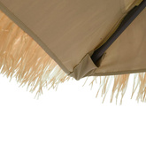 Parasol ogrodowy na stalowym słupku, brązowy, 268x268x226 cm