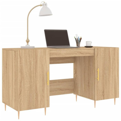 vidaXL Biurko, dąb sonoma, 140x50x75 cm, materiał drewnopochodny model standard