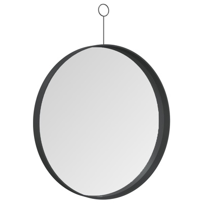 vidaXL Lustro ścienne z zawieszką, czarne, 40 cm