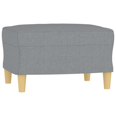 vidaXL Fotel z podnóżkiem, jasnoszary, 60 cm, obity tkaniną model standard