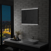 vidaXL Lustro łazienkowe z LED i czujnikiem dotykowym, 80x60 cm