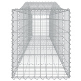 Kosze gabionowe, 9 szt, 400x50x60/80 cm, galwanizowane żelazo