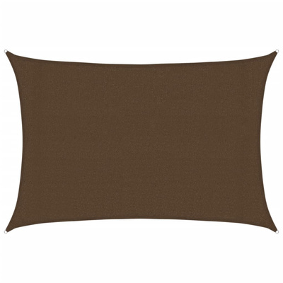 Żagiel przeciwsłoneczny, 160 g/m?, brązowy, 3x5 m, HDPE