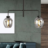 Lampa wisząca LUKKA 2 BLACK/GRAFIT