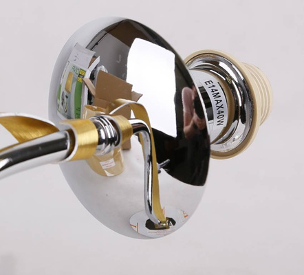 Kinkiet chrom / złoty nitkowy abażur E14 40W Diva Candellux 21-55040