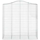 Kosze gabionowe, 5 szt, 200x50x200/220 cm, galwanizowane żelazo