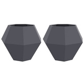 Donica 2 pcs Antracyt 100 x 100 x 80 cm Stal