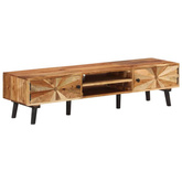 vidaXL Szafka pod TV, 145x35x35 cm, lite drewno akacjowe