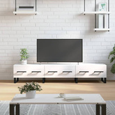 vidaXL Szafka pod TV, biała, 150x36x30 cm, materiał drewnopochodny wariant 5