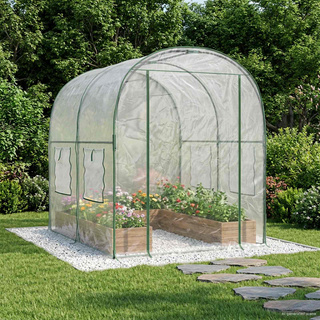 Szklarnia z ramą 160 x 200 x 192,5 cm PVC przezroczysty