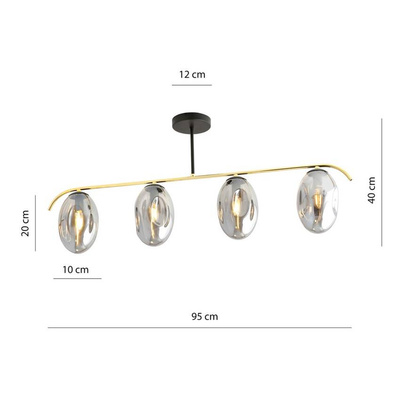 Lampa sufitowa FINES 4 BL GRAFIT