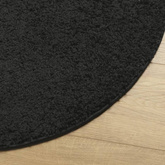 vidaXL Dywan z długim włosiem PAMPLONA, czarny, Ø 120 cm