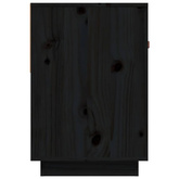 vidaXL Szafka pod TV, czarna, 90x40x60 cm, lite drewno sosnowe