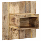 Szafka nocna, 50x27x50 cm, surowe drewno mango
