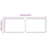 Chodnik dywanowy MARSA Czarny 100 x 350 cm Poliester i PVC