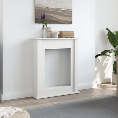 Obudowa kominka, biała, 75x20x87,5 cm, materiał drewnopochodny