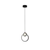 LACRIMA lampa wiszaca 20cm czarny 15W LED 3000K maskownica biała  31-35592