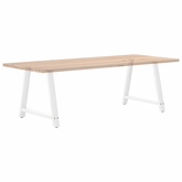 Nogi do stołu jadalnego w kształcie litery A 2 szt. Białe 90x(72-73) cm Stal