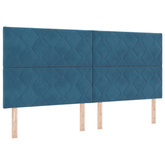 Łóżko z pojemnikiem i materacem LED granatowy 200 x 200 cm