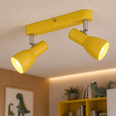 Lampa sufitowa Picardo żółta regulowana 2-punktowa E14 metal nowoczesna