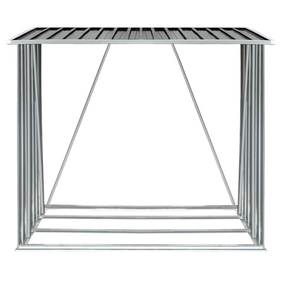 Wiata na drewno, stal galwanizowana, 163x83x154 cm, antracytowa