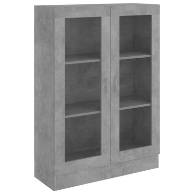 vidaXL Witryna, szarość betonu, 82,5 x 30,5 x 115 cm, płyta wiórowa