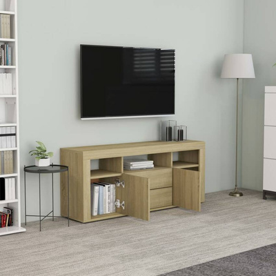 vidaXL Szafka pod TV, dąb sonoma, 120x30x50cm, materiał drewnopochodny
