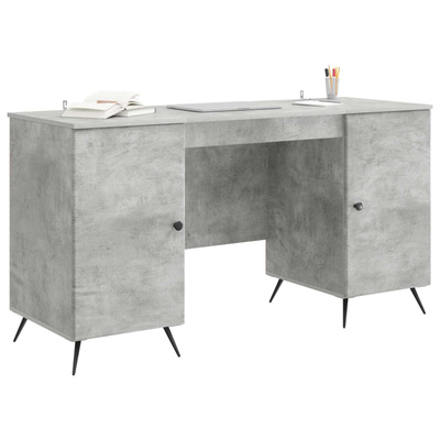 Biurko Betonowy szary 142,5 x 50 x 75 cm Drewno inżynieryjne