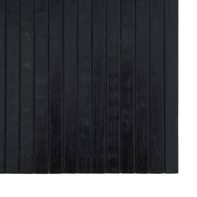 Dywan prostokątny, czarny, 100x300 cm, bambusowy vidaXL